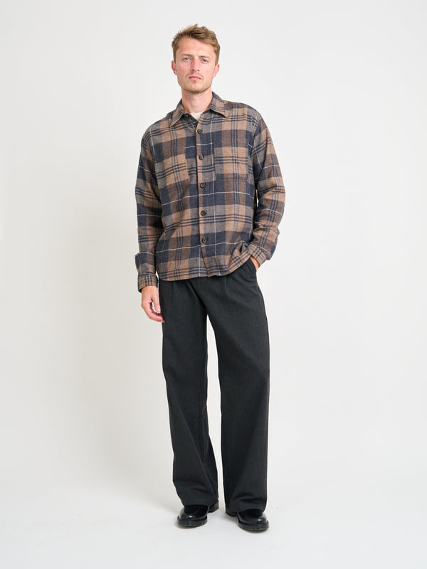Oliver Spencer Treviscoe Shirt Larsen Brown