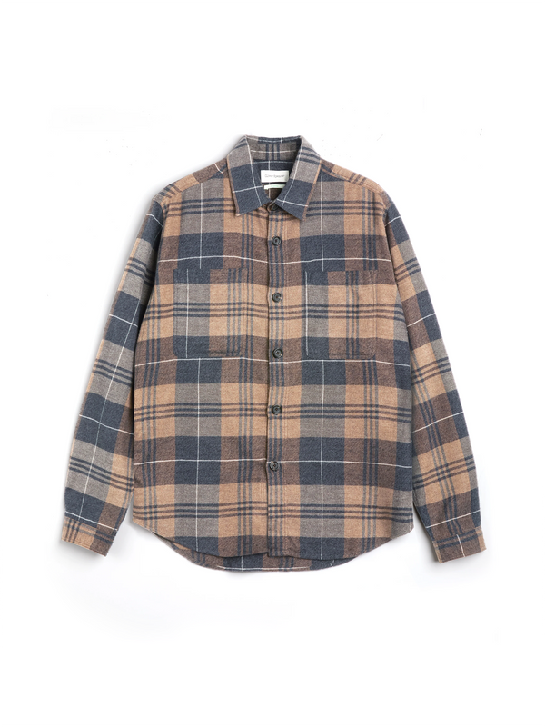 oliver spencer Treviscoe Shirt Larsen Brown