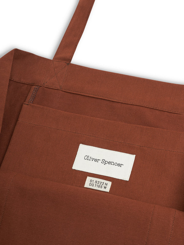 Oliver Spencer Weekend Tote Bag Cheviot Rust