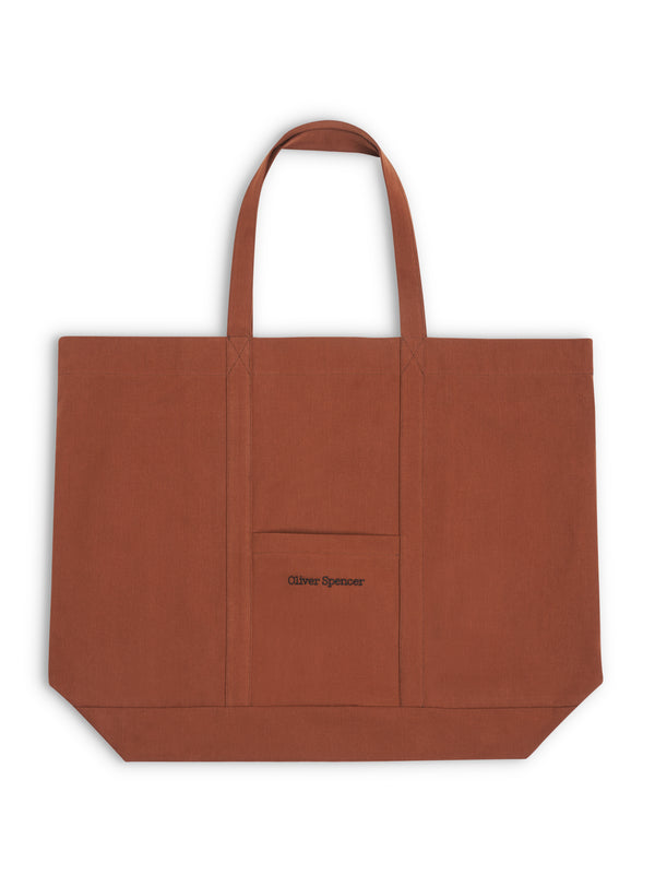 oliver spencer Weekend Tote Bag Cheviot Rust