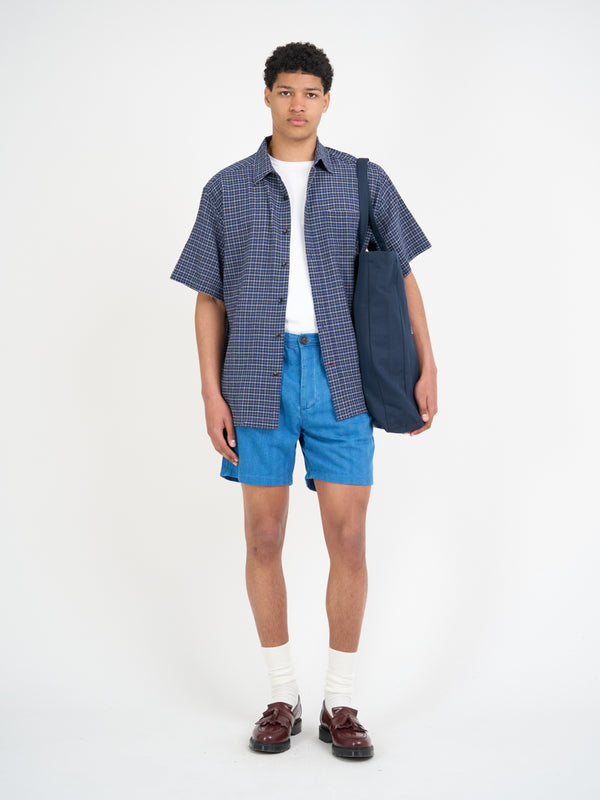 Oliver Spencer Osborne Drawstring Shorts Bosworth Indigo