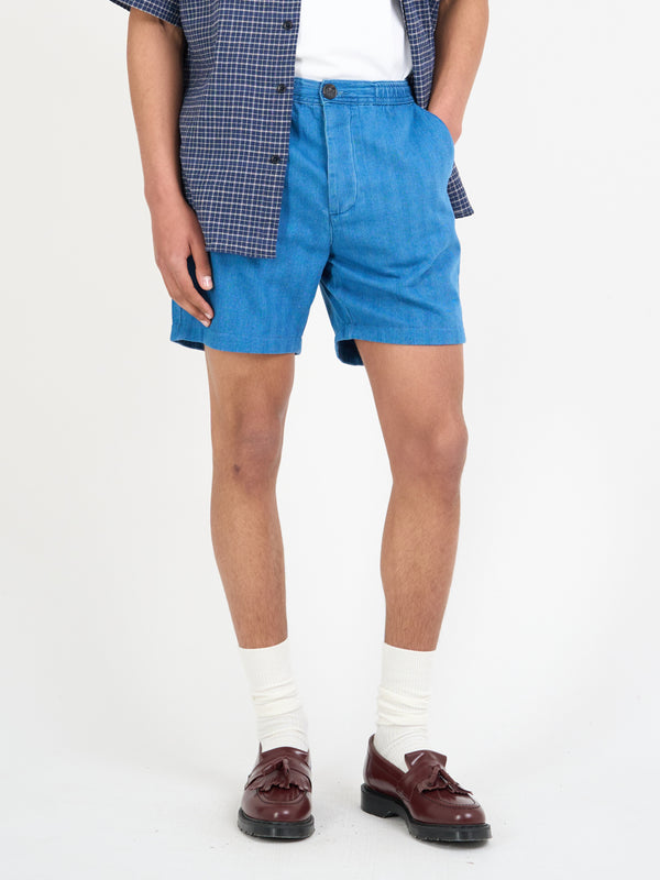 Oliver Spencer Osborne Drawstring Shorts Bosworth Indigo