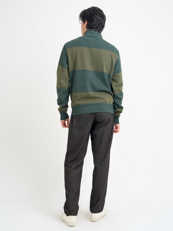 Oliver Spencer Reversible Half Zip Sweatshirt Latimer Green/Moss Green