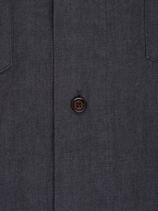 Oliver Spencer Santiago Short Sleeve Shirt Bleeker Gunmetal Grey