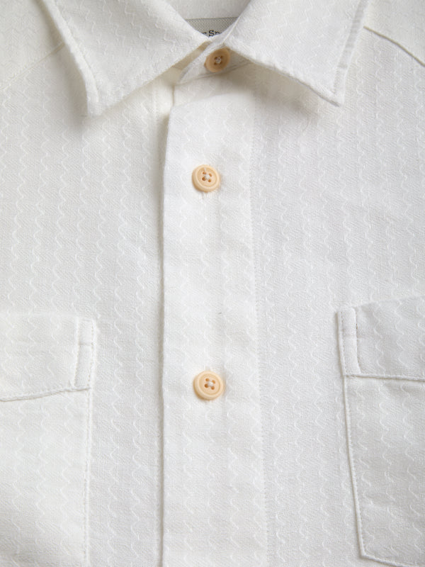 Oliver Spencer Santiago Short Sleeve Shirt Lennon Cream
