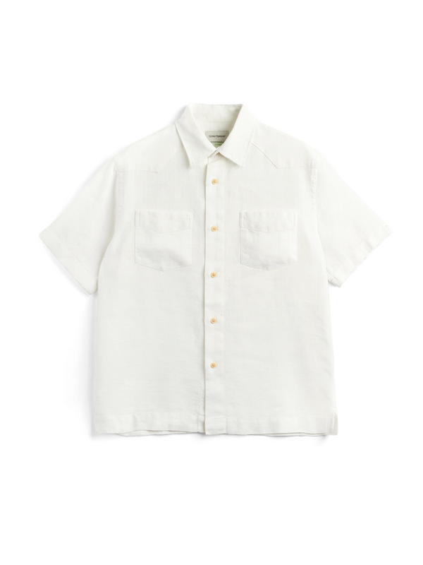 oliver spencer Santiago Short Sleeve Shirt Lennon Cream