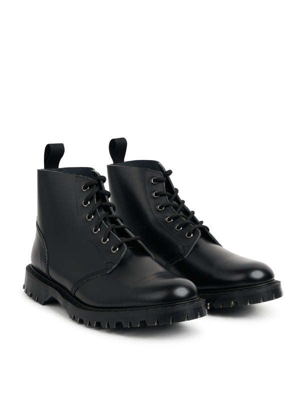 Oliver Spencer Solovair X Oliver Spencer Black Hi Shine Leather Astronaut Boot
