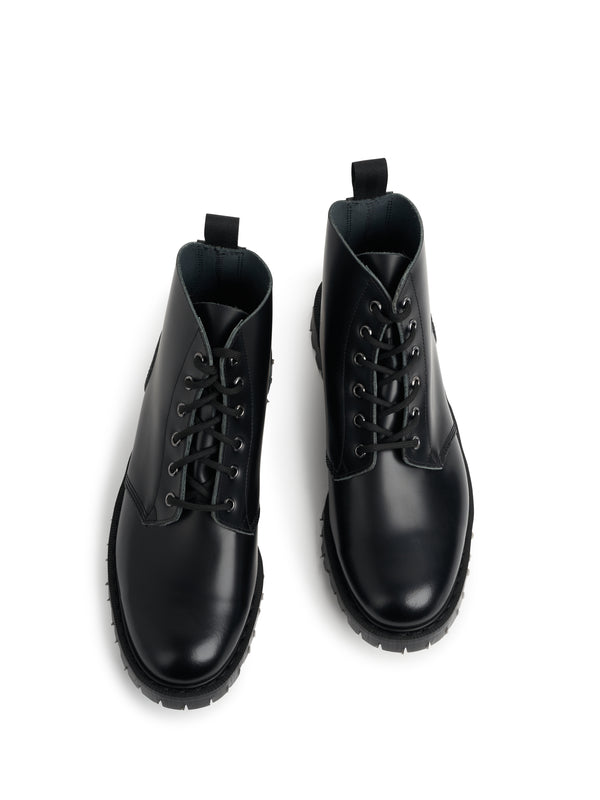 Oliver Spencer Solovair X Oliver Spencer Black Hi Shine Leather Astronaut Boot
