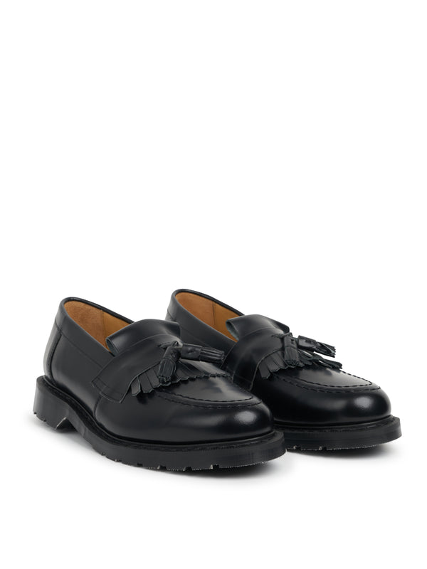 Oliver Spencer Solovair X Oliver Spencer Black Hi Shine Leather Tassel Loafer