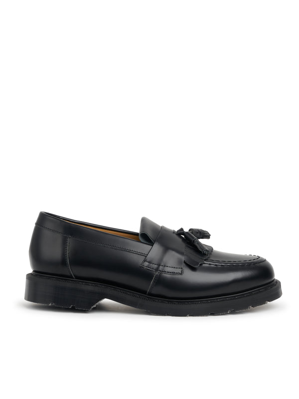 oliver spencer Solovair x Oliver Spencer Black Hi Shine Leather Tassel Loafer