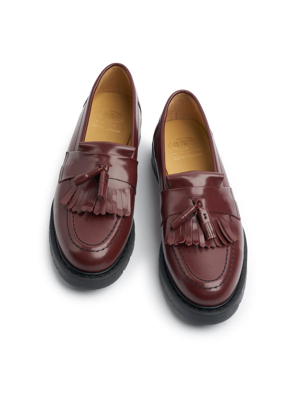 Oliver Spencer Solovair X Oliver Spencer Cherry Red Leather Tassel Loafer