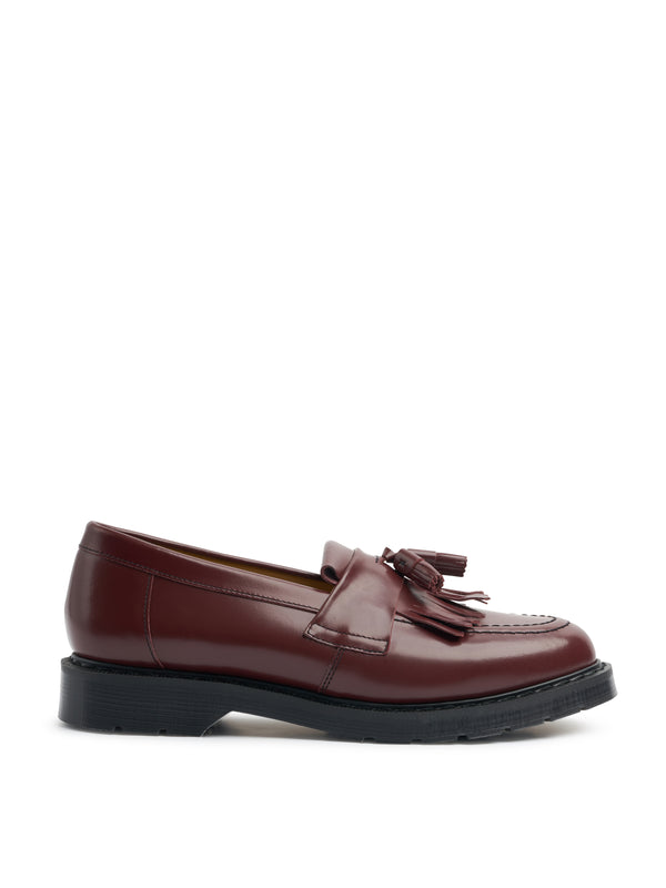 oliver spencer Solovair x Oliver Spencer Cherry Red Leather Tassel Loafer