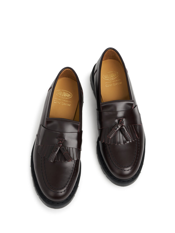 Oliver Spencer Solovair X Oliver Spencer Oxblood Hi Shine Leather Tassel Loafer