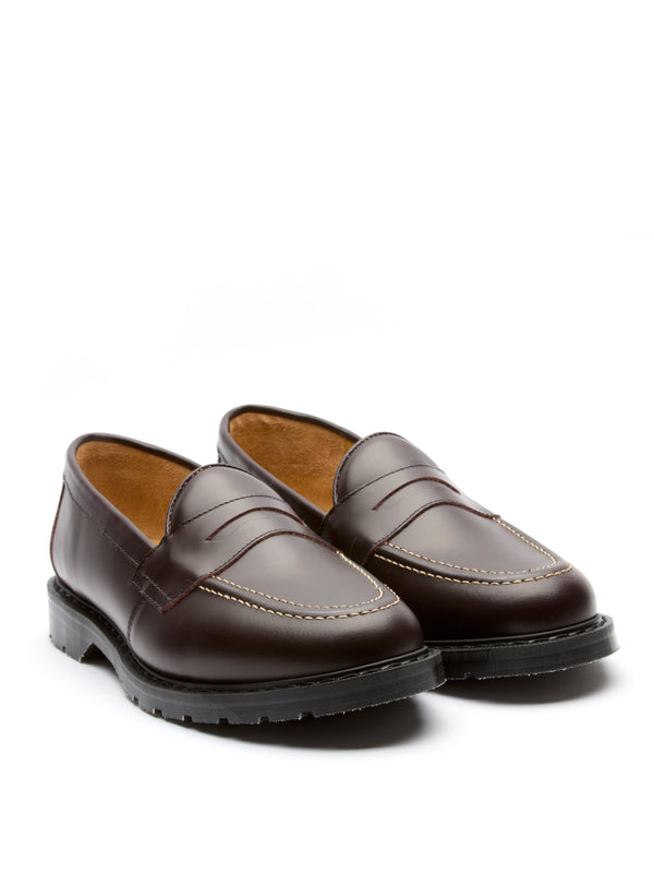Oliver Spencer Solovair X Oliver Spencer Penny Loafer Ox Blood Leather Stitch
