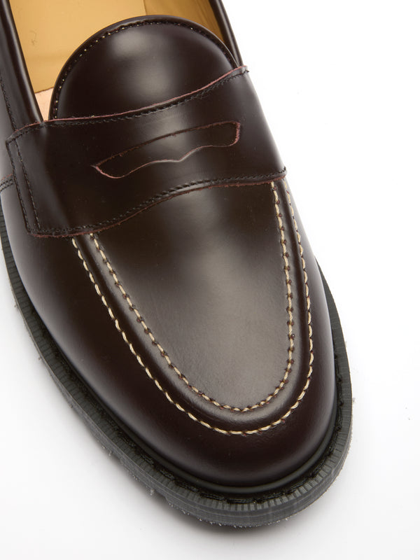 Oliver Spencer Solovair X Oliver Spencer Penny Loafer Ox Blood Leather Stitch