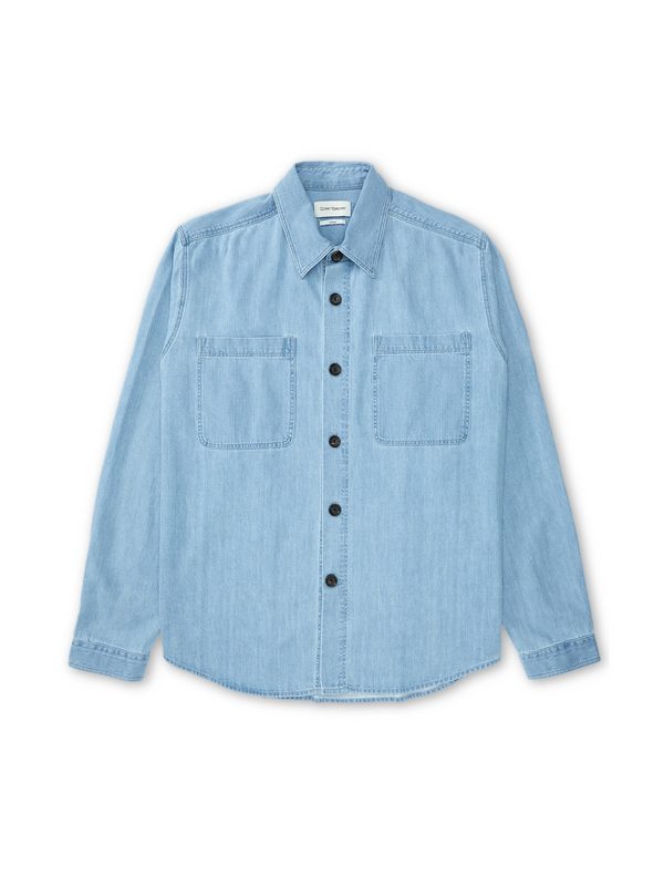 oliver spencer Treviscoe Shirt Mullins Denim Indigo Light