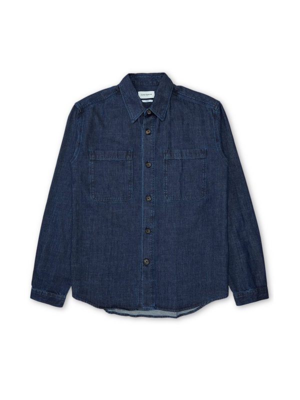 oliver spencer Treviscoe Shirt Mullins Denim Indigo Rinse