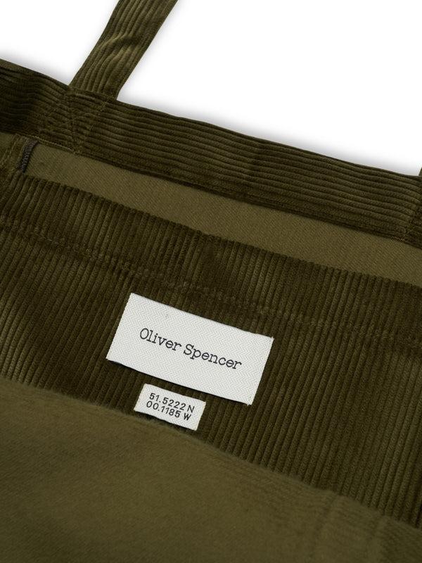 Oliver Spencer Weekend Tote Bag Kingsley Cord Green