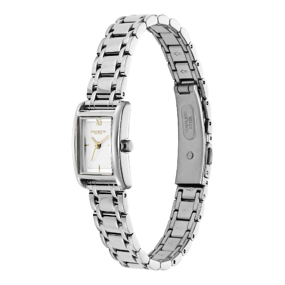 Olivia Burton 16mm Mini Grove White & Silver Bracelet Watch