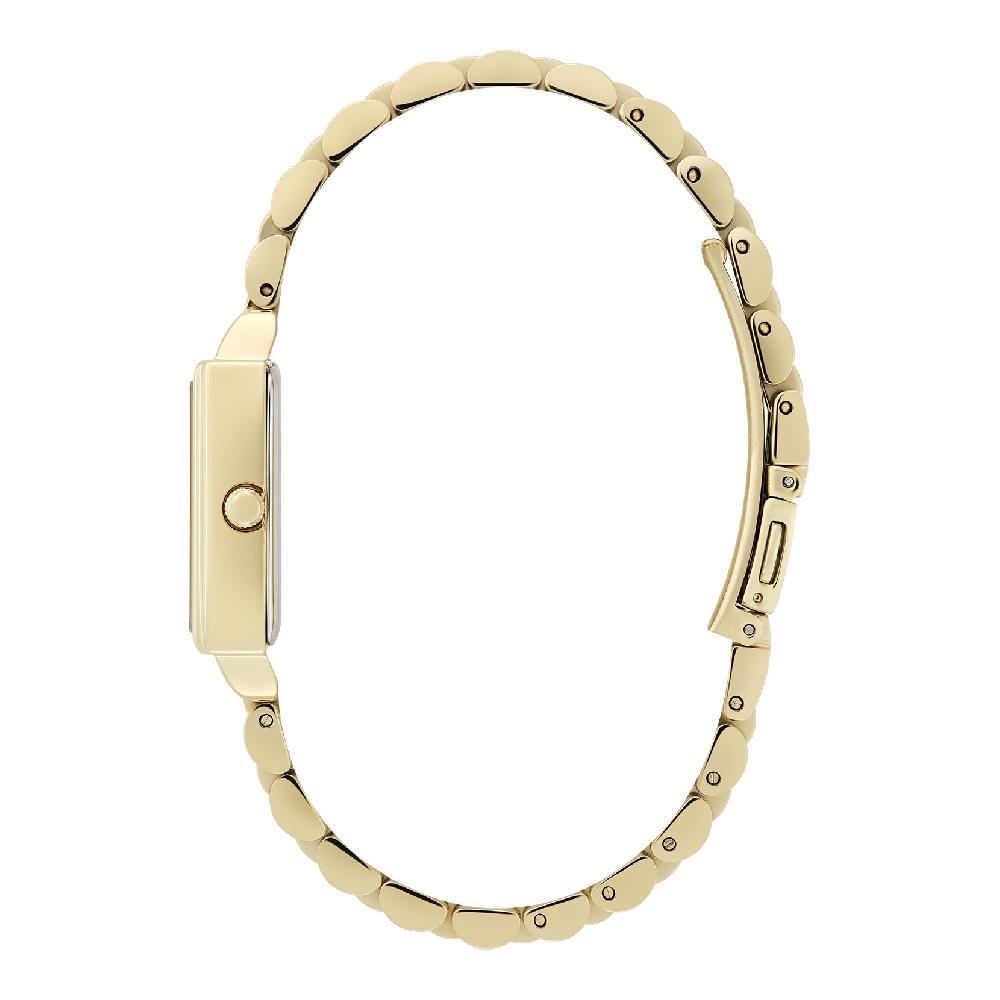 Olivia Burton 21mm Rectangle White & Gold Bracelet Watch