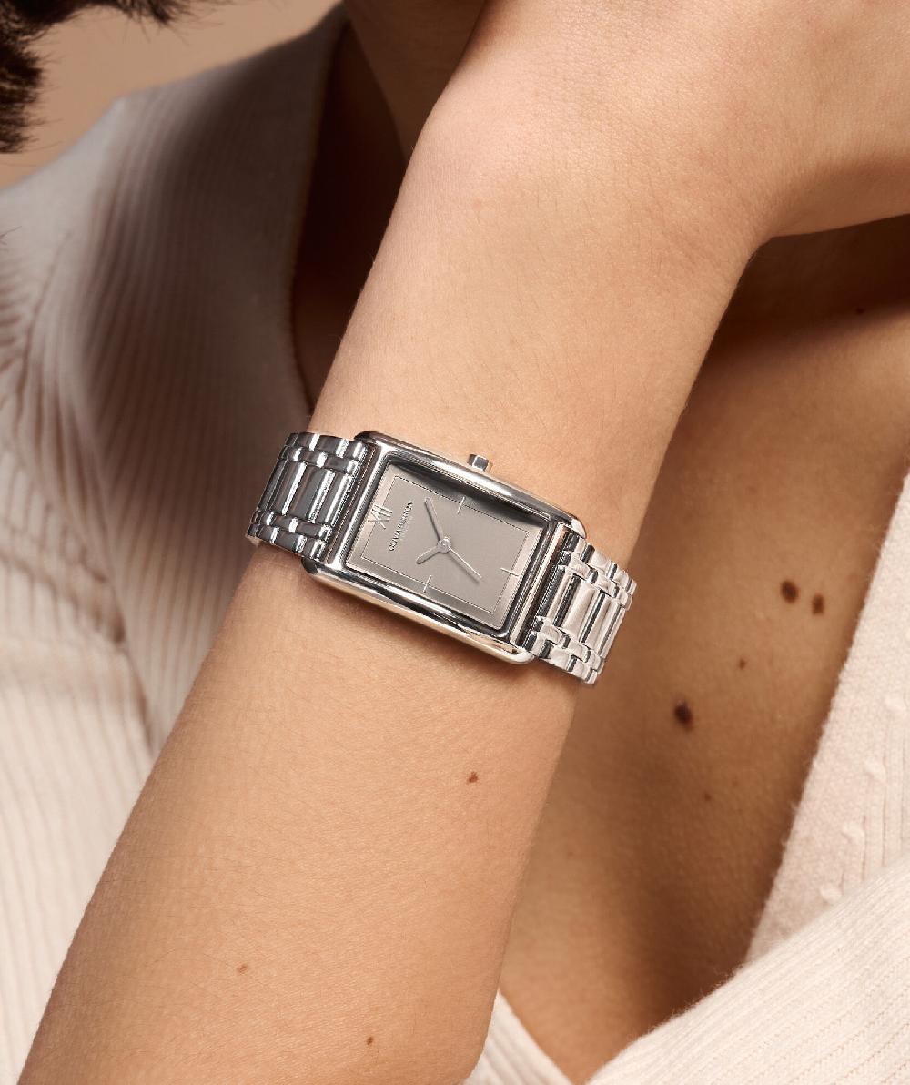 Olivia Burton 23mm Grove Dove Grey & Silver Bracelet Watch