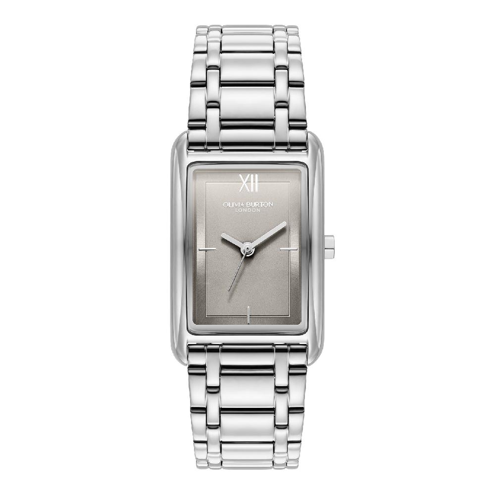 olivia burton 23mm Grove Dove Grey & Silver Bracelet Watch