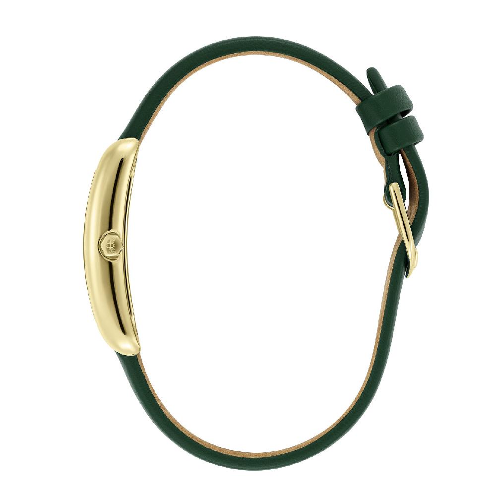 Olivia Burton 23mm Grove Gold & Forest Green Leather Strap Watch