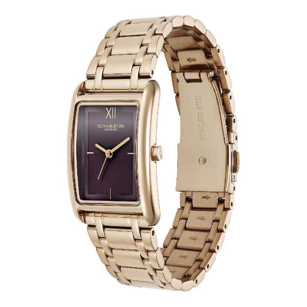 Olivia Burton 23mm Grove Midnight Plum & Rose Gold Bracelet Watch