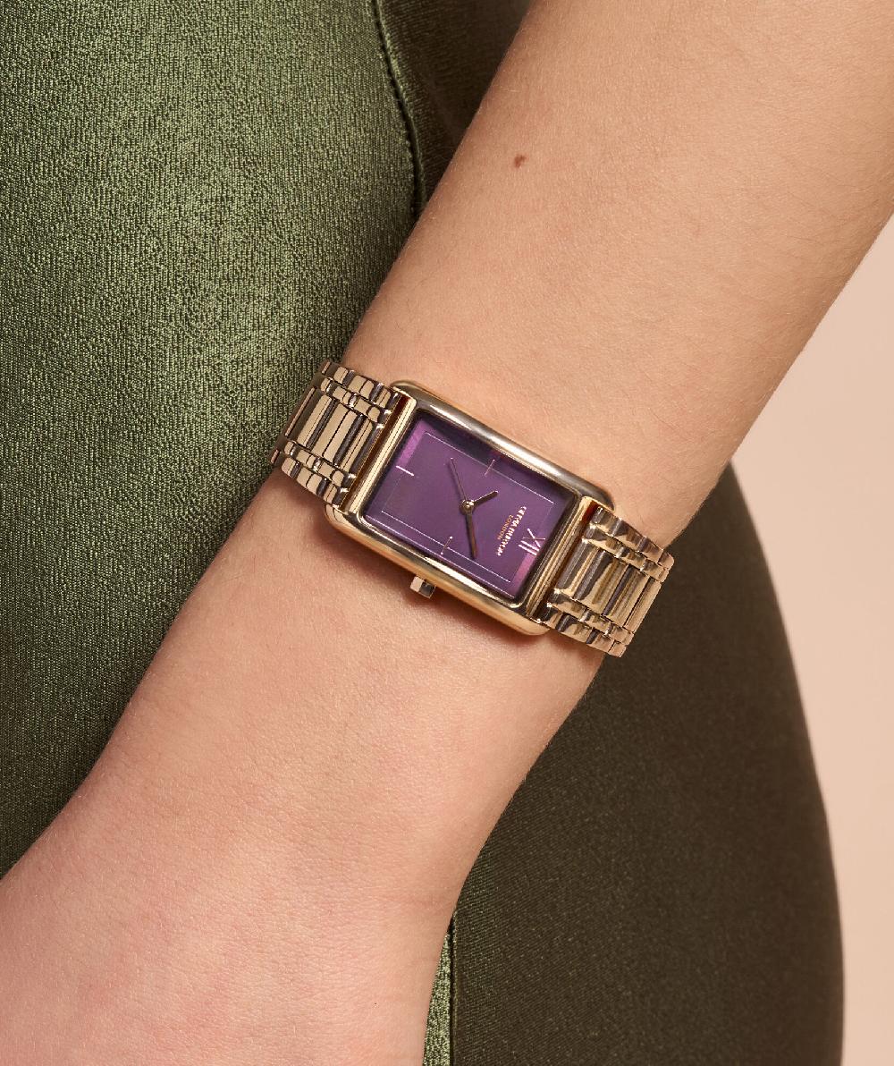 Olivia Burton 23mm Grove Midnight Plum & Rose Gold Bracelet Watch