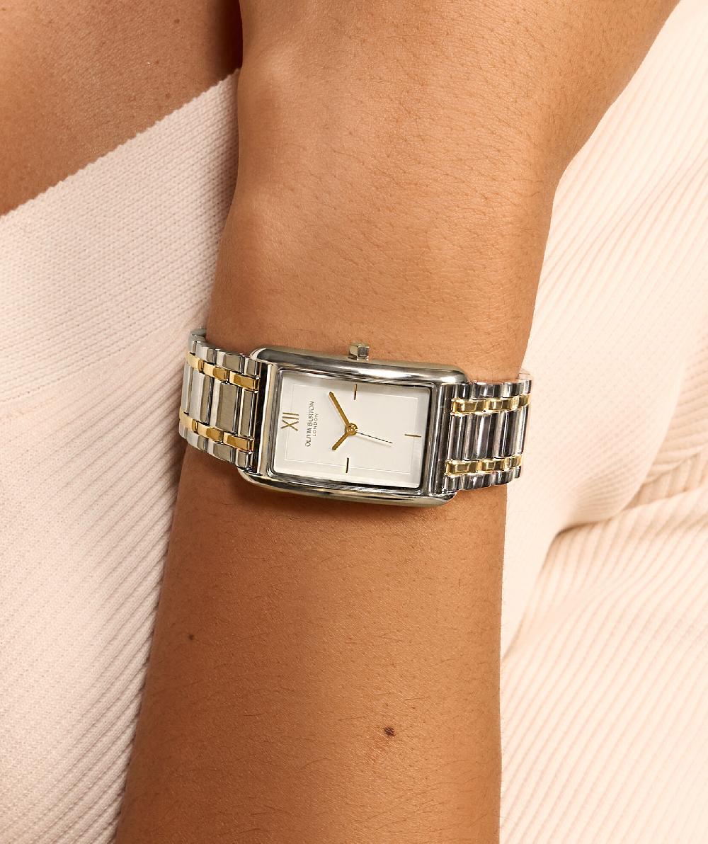 Olivia Burton 23mm Grove White & Two Tone Bracelet Watch