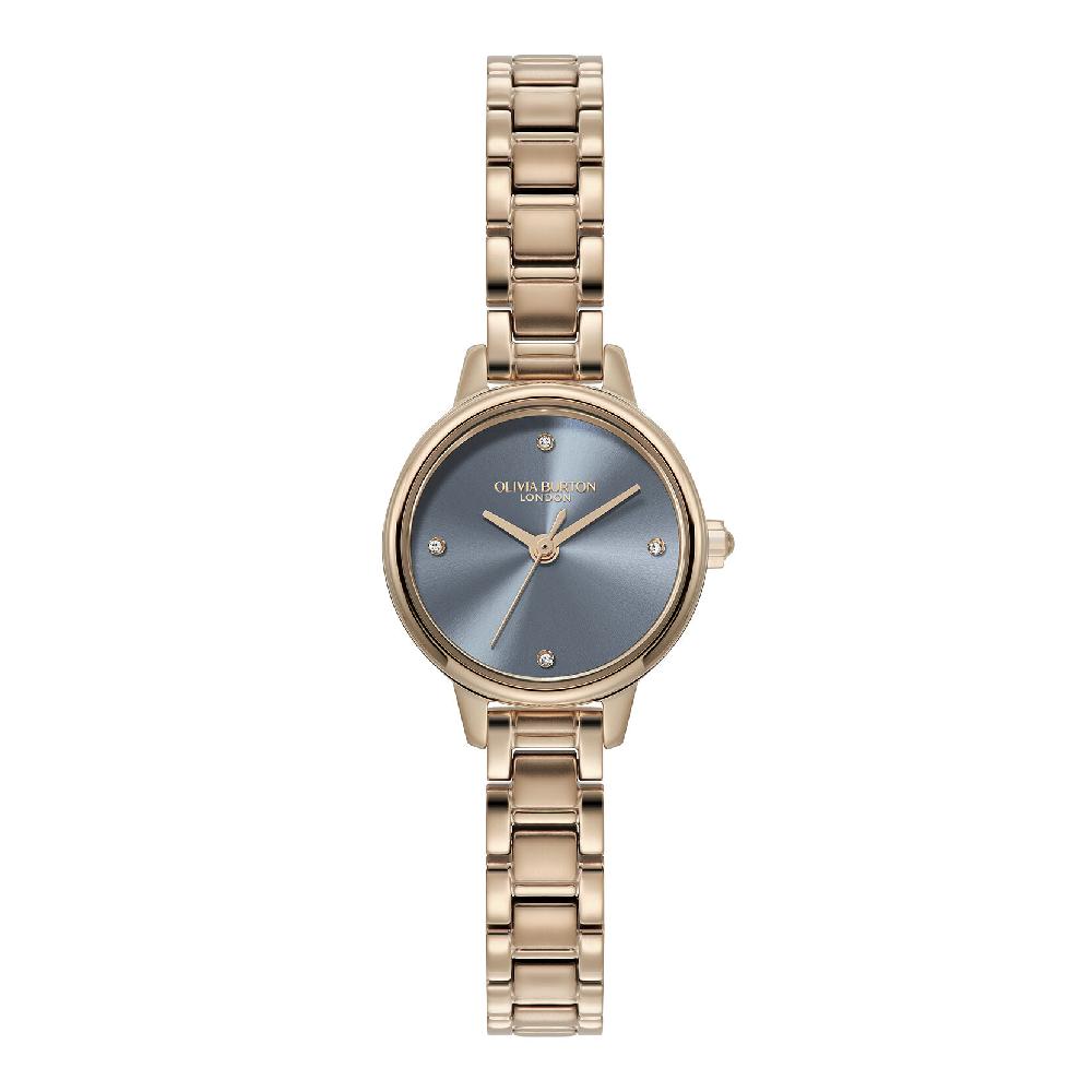 olivia burton 23mm Mini Chalk Blue & Rose Gold Bracelet Watch olivia burton 23mm Mini Chalk Blue & Rose Gold Bracelet Watch