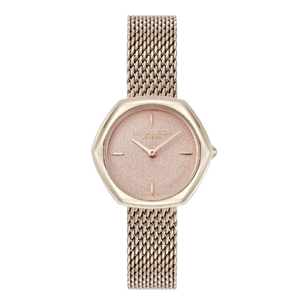 olivia burton 28mm Charing Blush & Rose Gold Mesh Watch