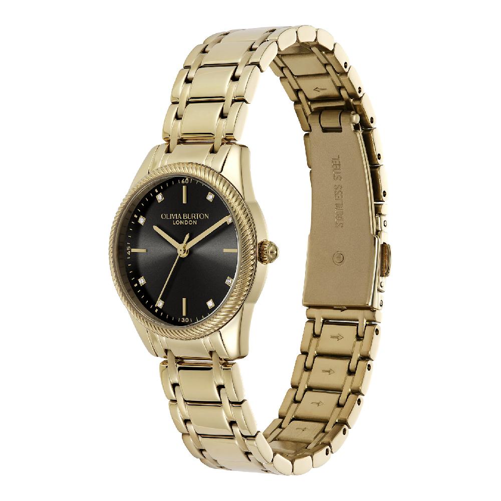 Olivia Burton 28mm Egerton Black & Gold Bracelet Watch
