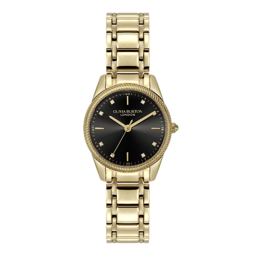 olivia burton 28mm Egerton Black & Gold Bracelet Watch