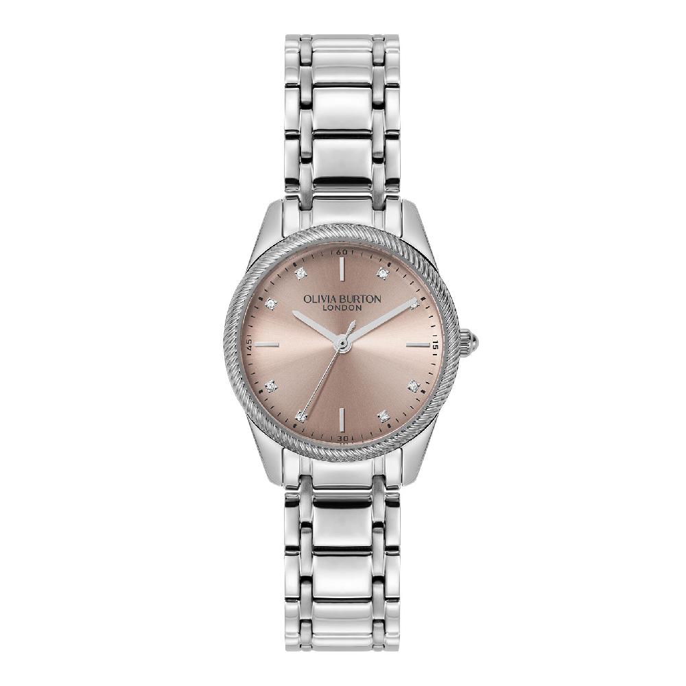 olivia burton 28mm Egerton Blush & Silver Bracelet Watch
