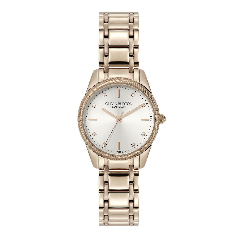 olivia burton 28mm Egerton White & Rose Gold Bracelet Watch
