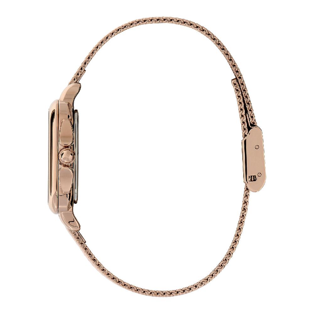 Olivia Burton 28mm Grosvenor Mushroom & Carnation Gold Mesh Watch