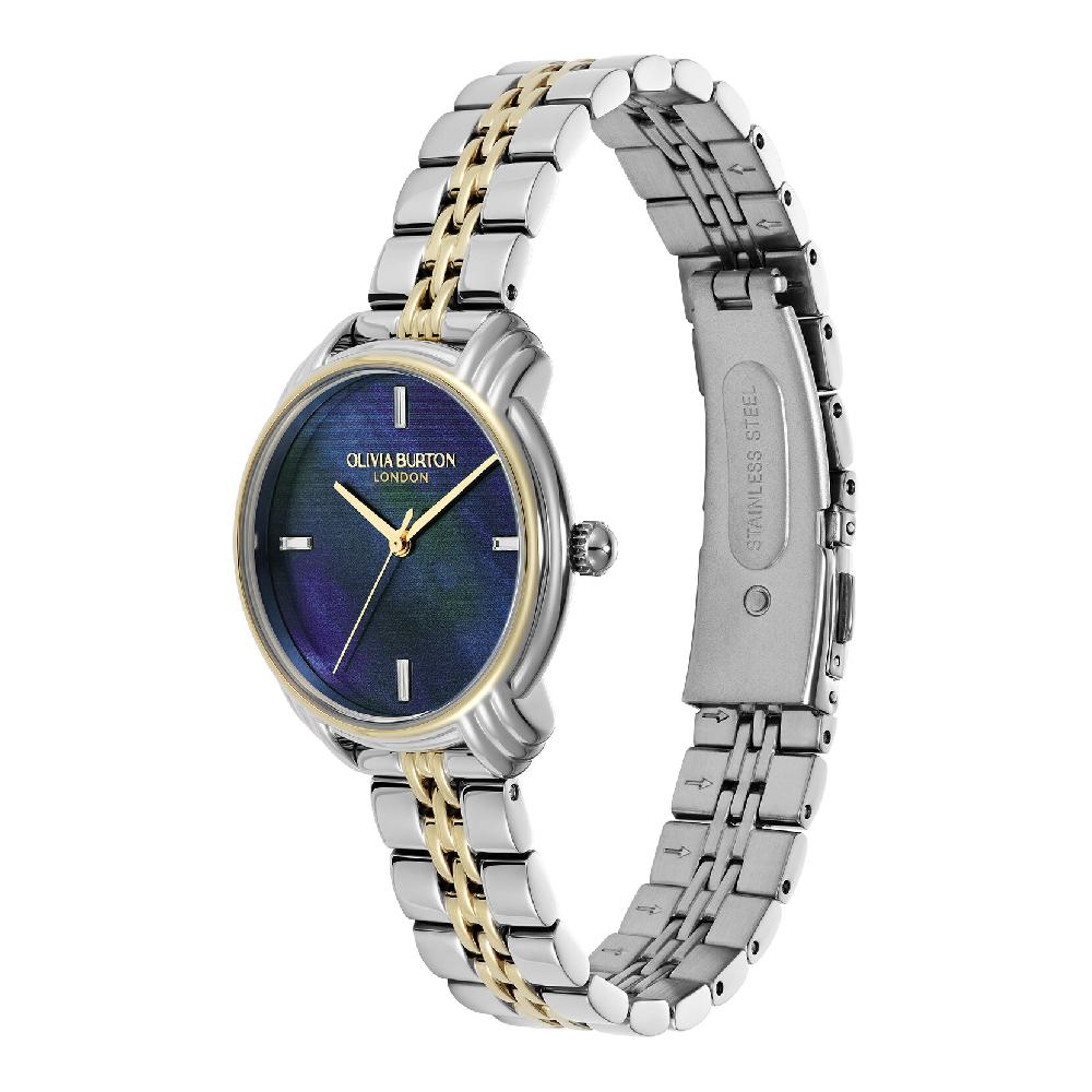 Olivia Burton 30mm Art Deco 2.0 Navy & Two Tone Bracelet Watch