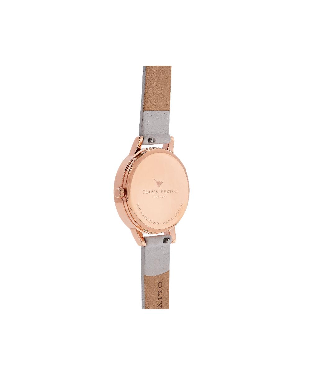 Olivia Burton 30mm Rose Gold & Blush Leather Strap Watch