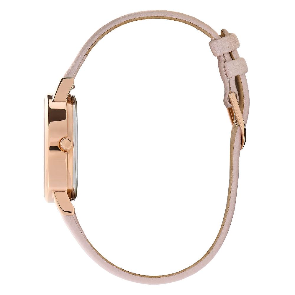 Olivia Burton 30mm Rose Gold & Pink Leather Strap Watch