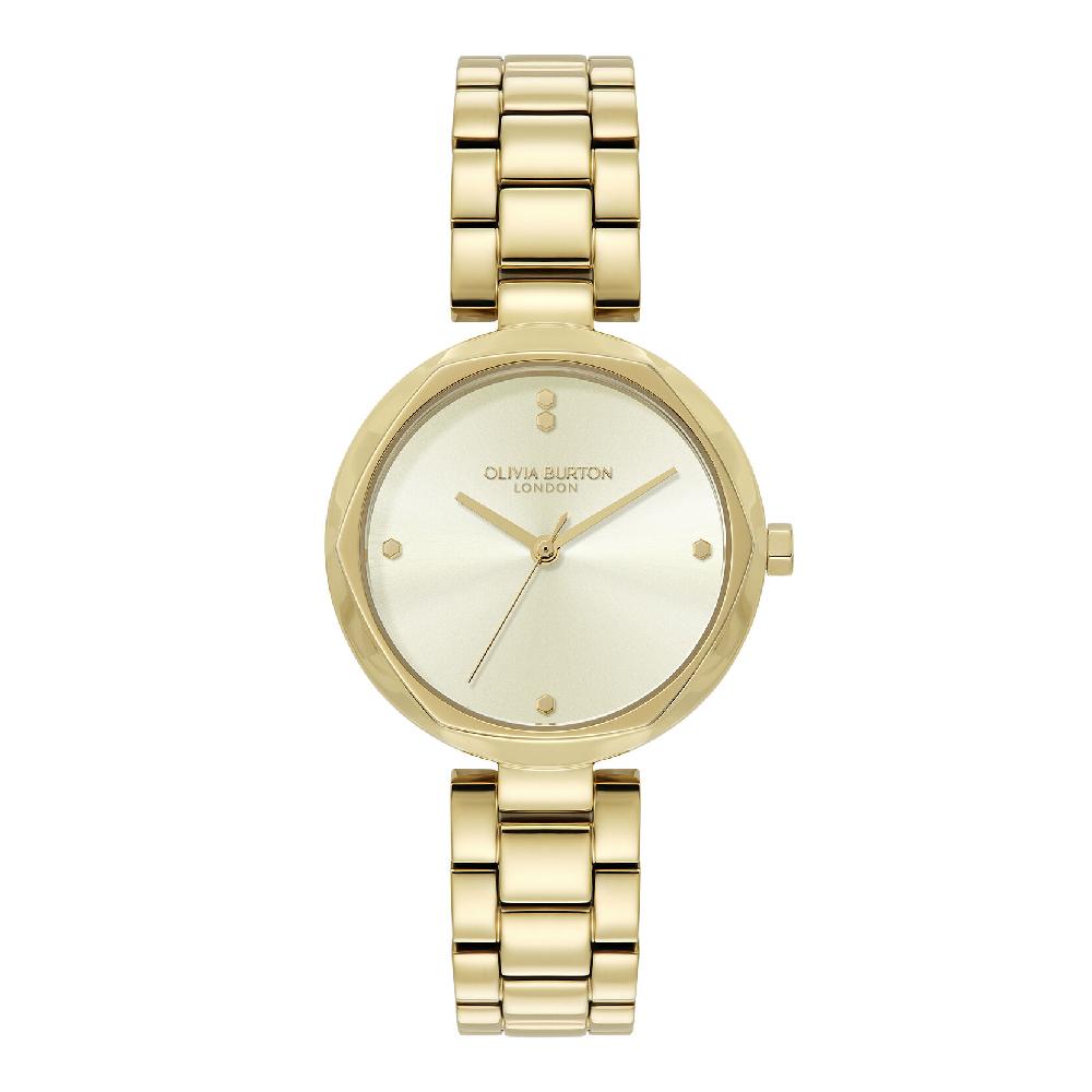 olivia burton 32mm Dimension T-Bar Ivory & Gold Bracelet Watch olivia burton 32mm Dimension T-Bar Ivory & Gold Bracelet Watch