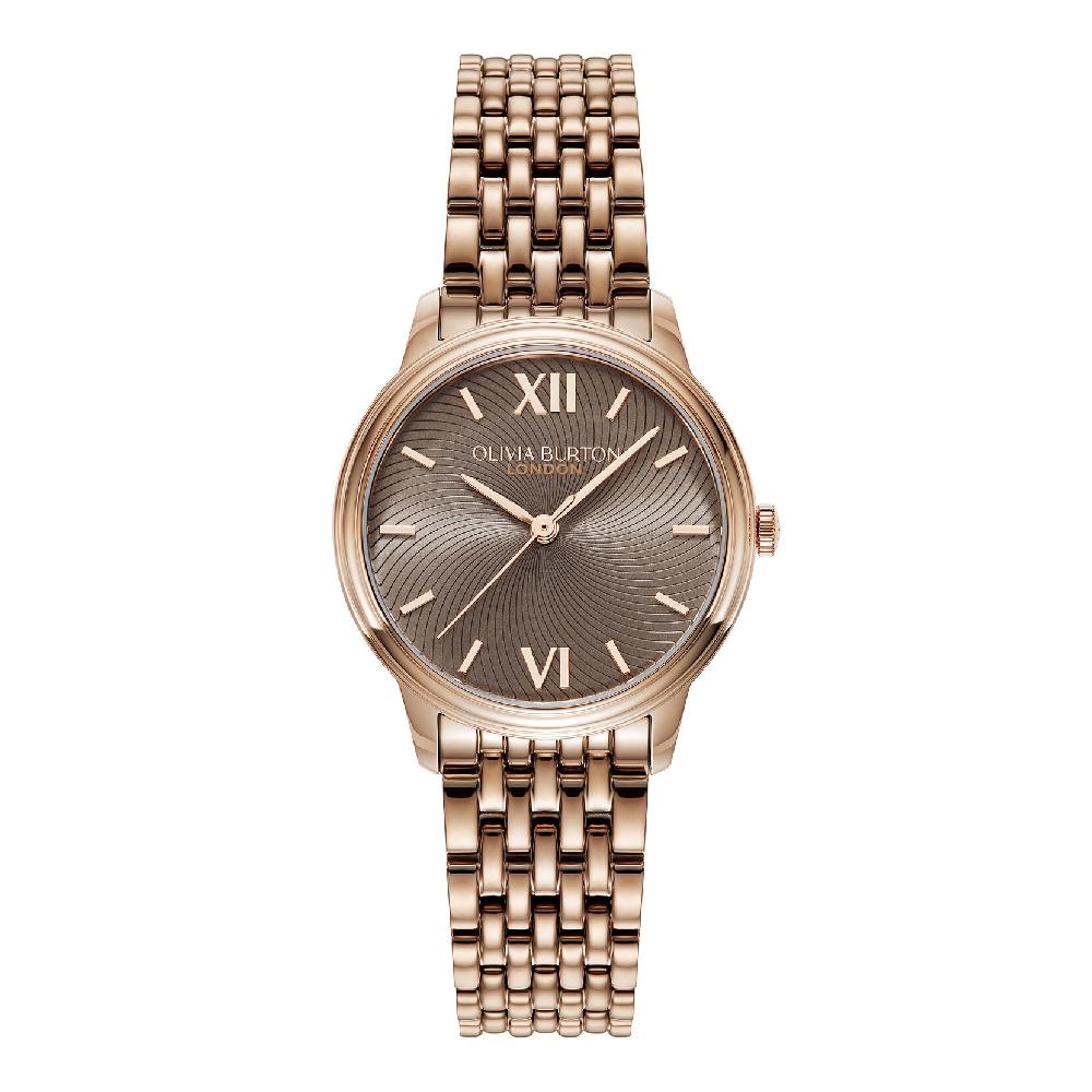 olivia burton 32mm Swirl Mushroom & Rose Gold Bracelet Watch