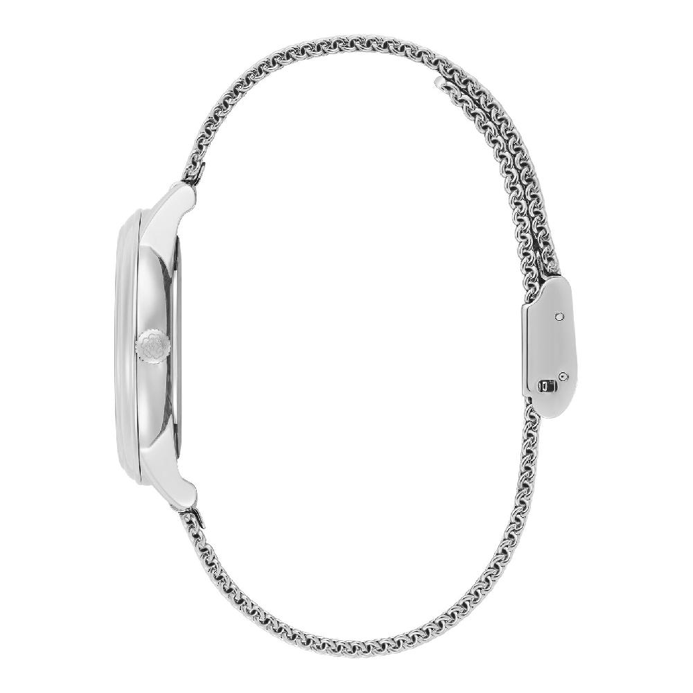 Olivia Burton 32mm Swirl Trench Coat & Silver Mesh Watch