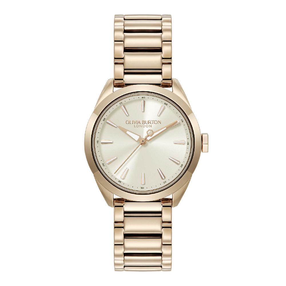 olivia burton 34mm Geo Ivory & Rose Gold Bracelet Watch olivia burton 34mm Geo Ivory & Rose Gold Bracelet Watch