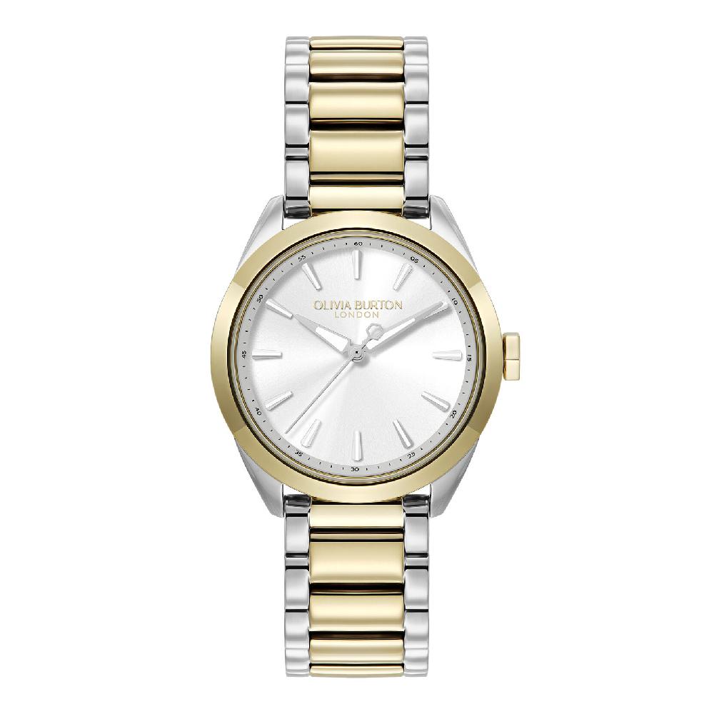 olivia burton 34mm Geo White & Two Tone Bracelet Watch