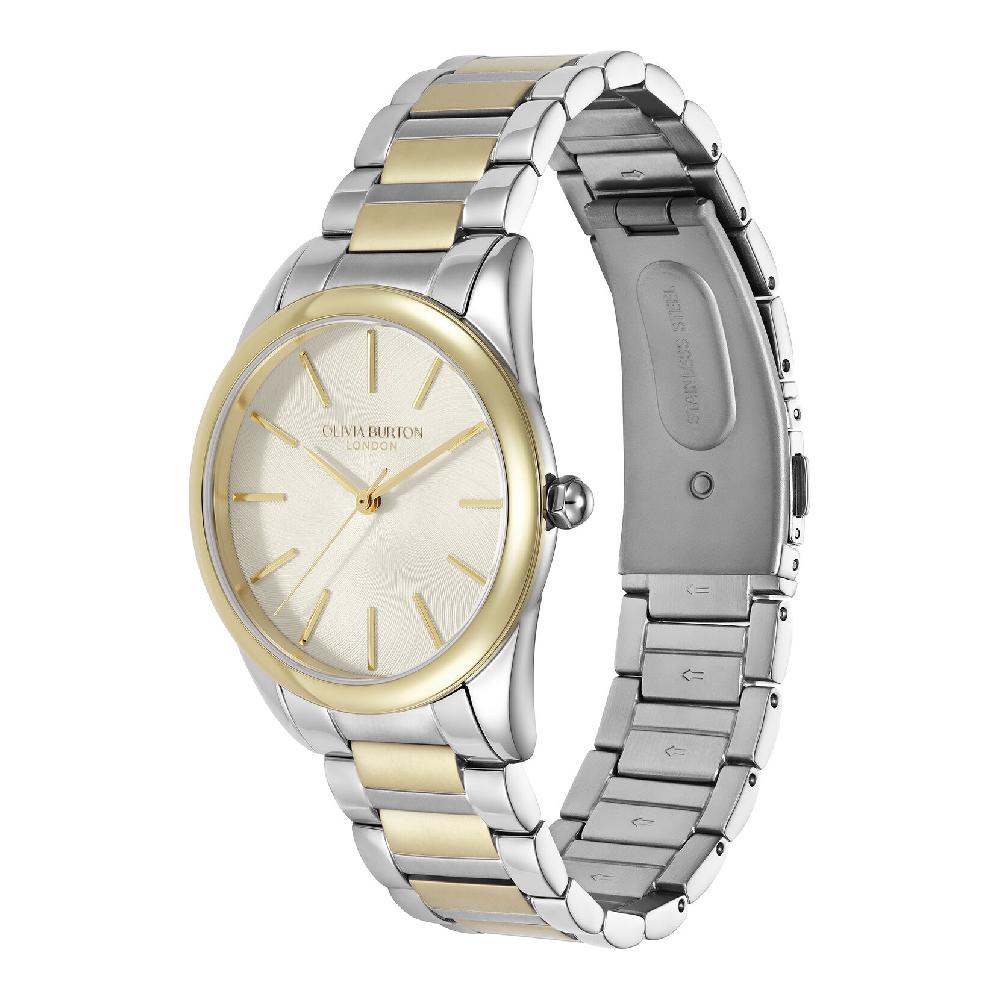Olivia Burton 34mm Glowful Ivory & Two Tone Bracelet Watch