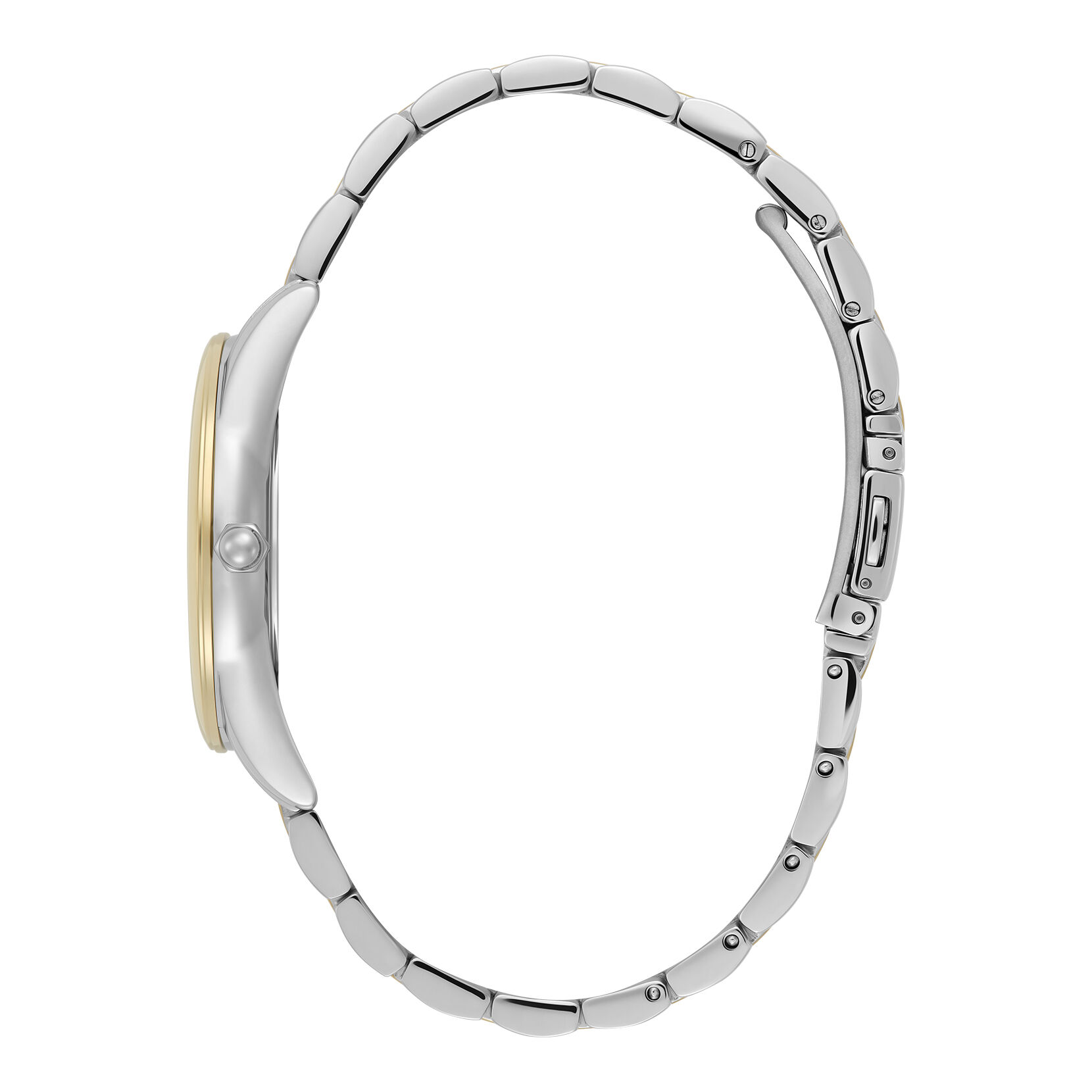 Olivia Burton 34mm Glowful Ivory & Two Tone Bracelet Watch