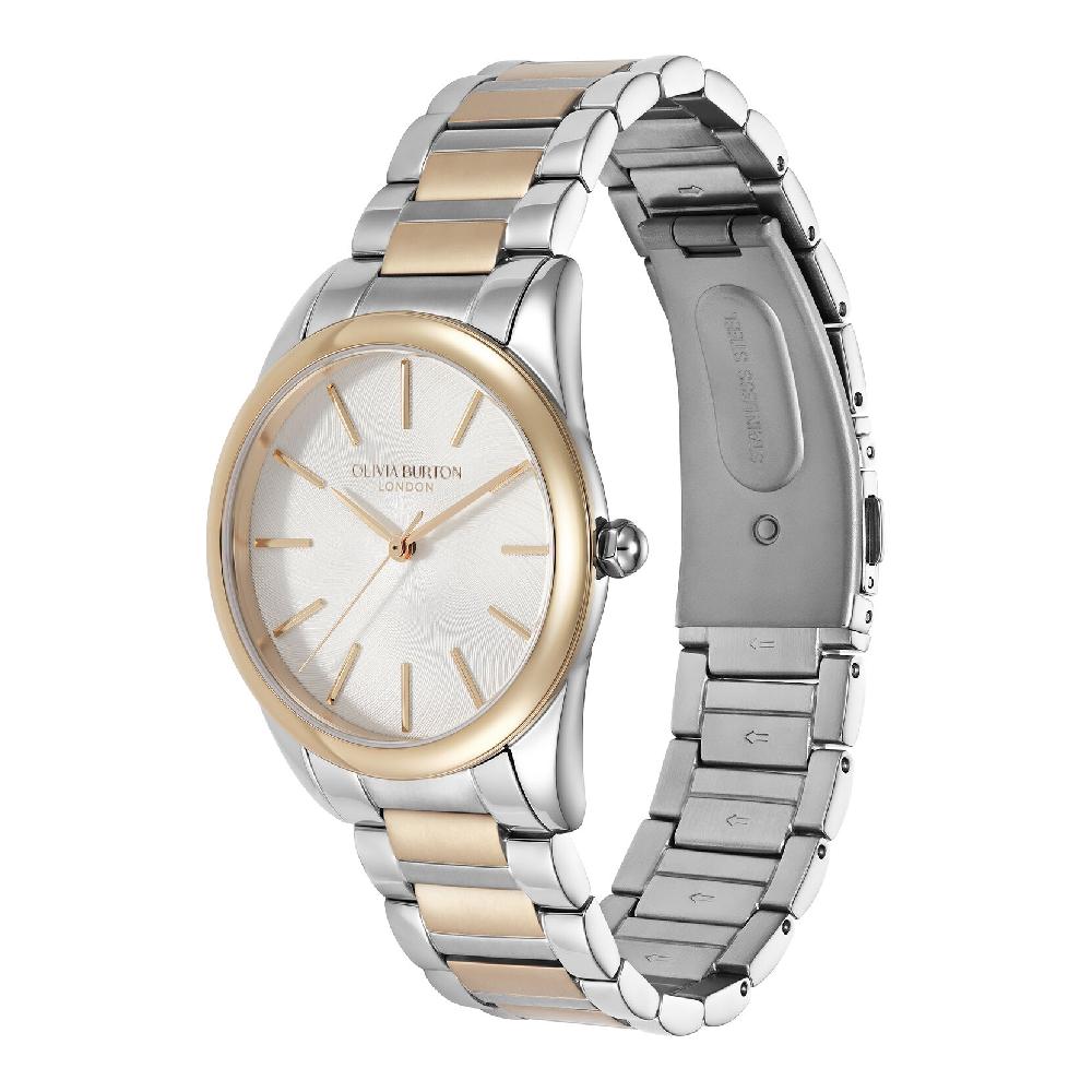 Olivia Burton 34mm Glowful White & Two Tone Bracelet Watch