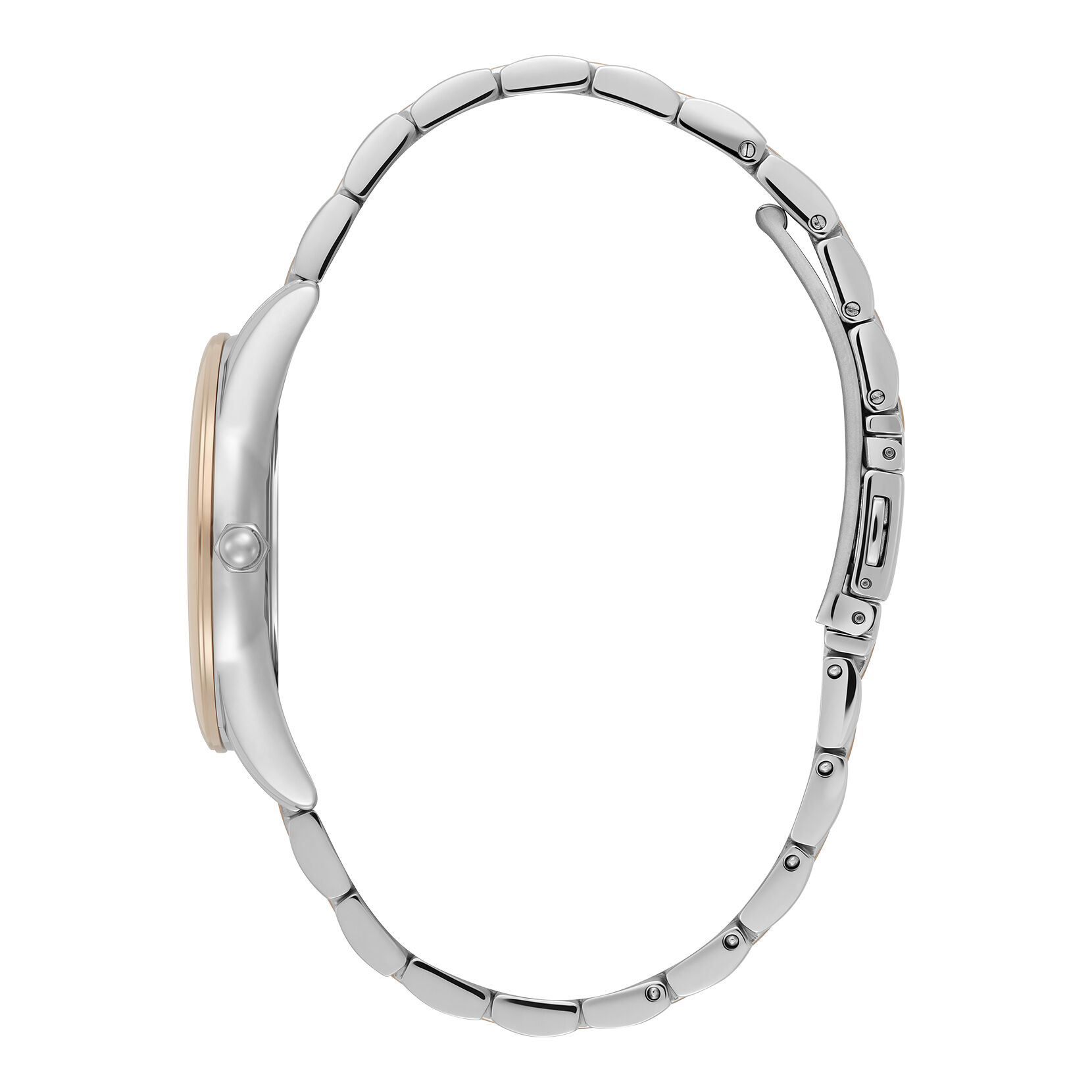 Olivia Burton 34mm Glowful White & Two Tone Bracelet Watch