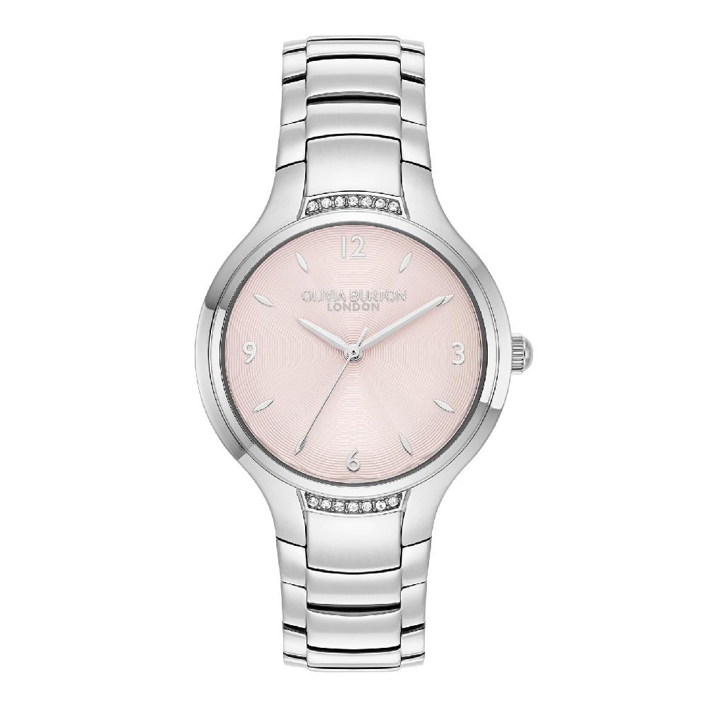 olivia burton 34mm Lea Light Blush & Silver Bracelet Watch